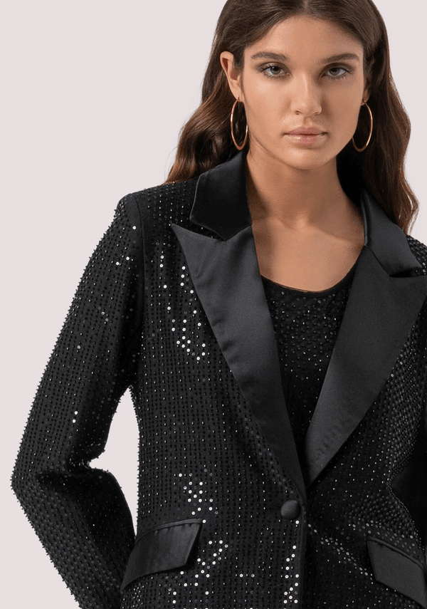 Blazer regular lungo monopetto con strass FQ25WJ3001W815R9 /53 FRACOMINA 