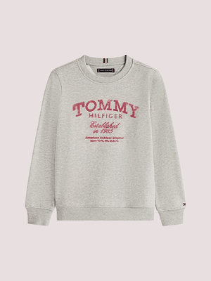 Felpa con stampa logo Tommy Hilfiger KB0KB10337T /A1G TOMMY HILFIGER 