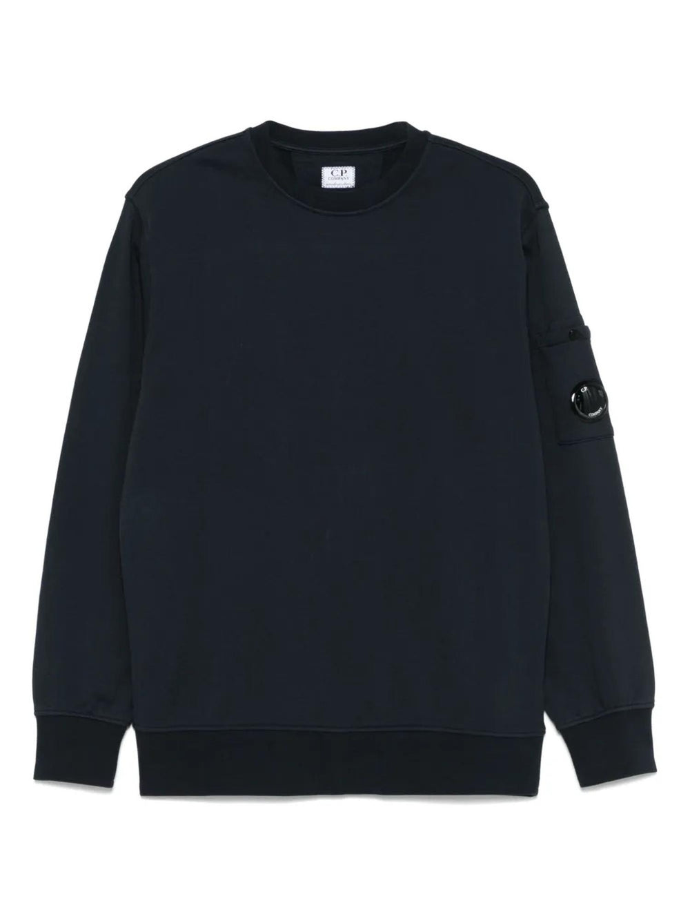 Maglia bambino blu navy in cotone con dettaglio lente