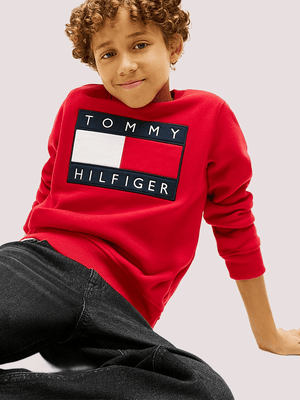 Felpa con logo frontale Tommy Hilfiger KS0KS00709J /XLG TOMMY HILFIGER 