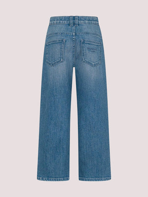 Jeans Balmain a gamba ampia in denim BY6Q50 Z3664 /615 BALMAIN 