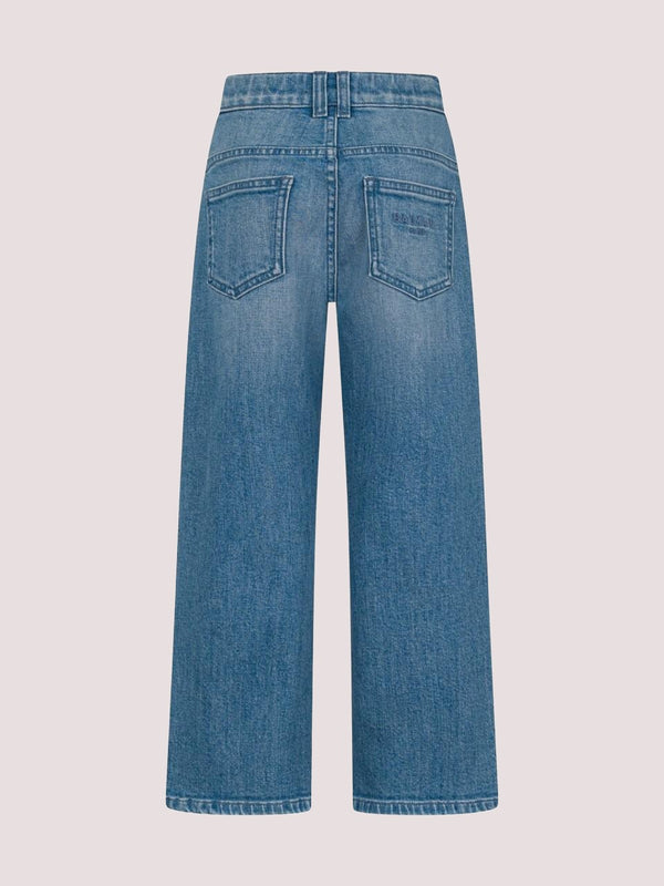 Jeans Balmain a gamba ampia in denim BY6Q50 Z3664 /615 BALMAIN 