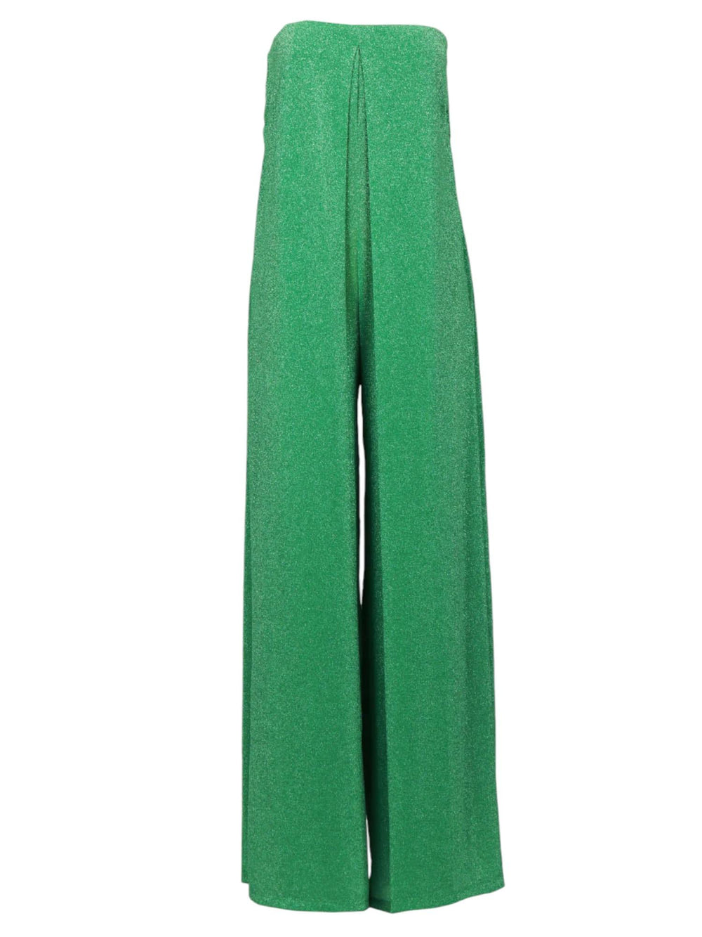 Tuta donna verde smeraldo in tessuto glitterato