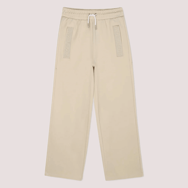 Pantaloni sportivi per bambina DKNY Kids sabbia  con logo D62368 /217 DKNY 