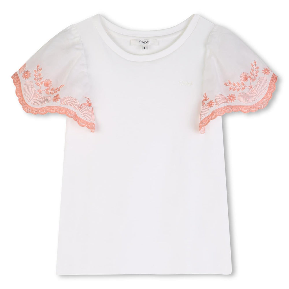 T-shirt con logo ricamato C21238 /117 CHLOE 