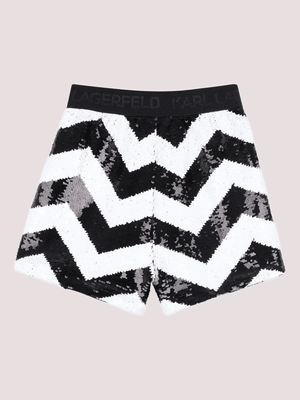 Shorts per bambina  nero con paillettes Z30591 /M41 KARL LAGERFELD 