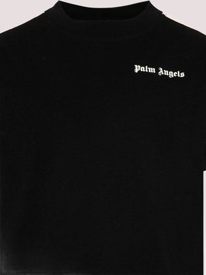 T-shirt con logo stampato sul petto e bande in gros-grain avorio sulle maniche PBAA011S26JER001 /110 PALM ANGELS 