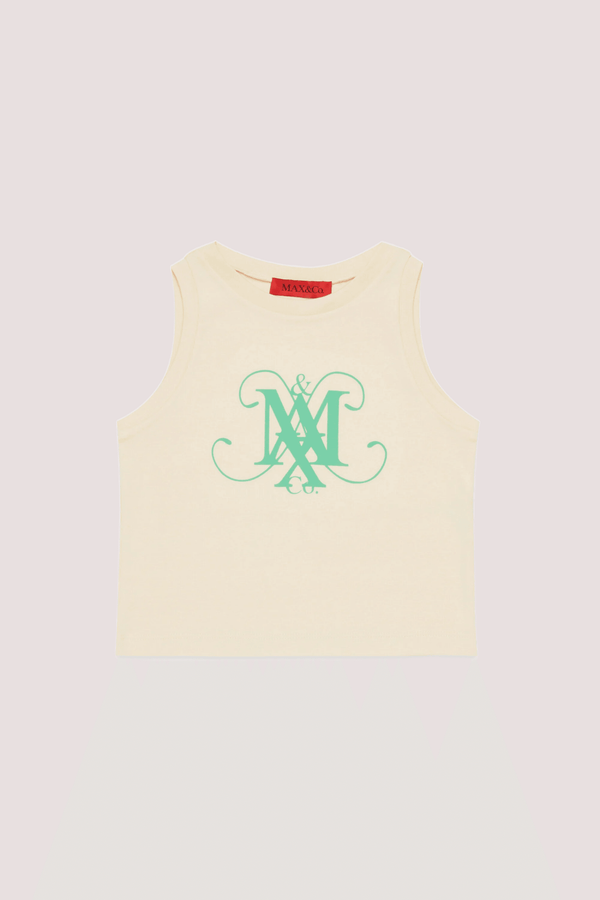 T-shirt smanicata con logo MX0284 MX00T /MX10H MAX&CO KID 
