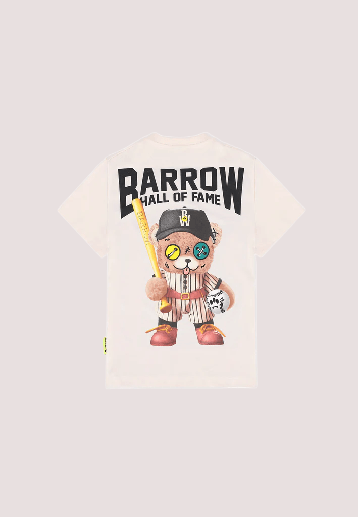 T-shirt con logo ricamato e stampa sul retro F5BKJUTH083 /13 BARROW KIDS 
