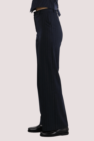 Pantalone gessato 107857 /BLU F. ANNARITA N 