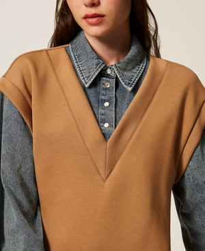 Abito corto in tessuto scuba e jeans 252LI2PBB /12671 TWINSET 