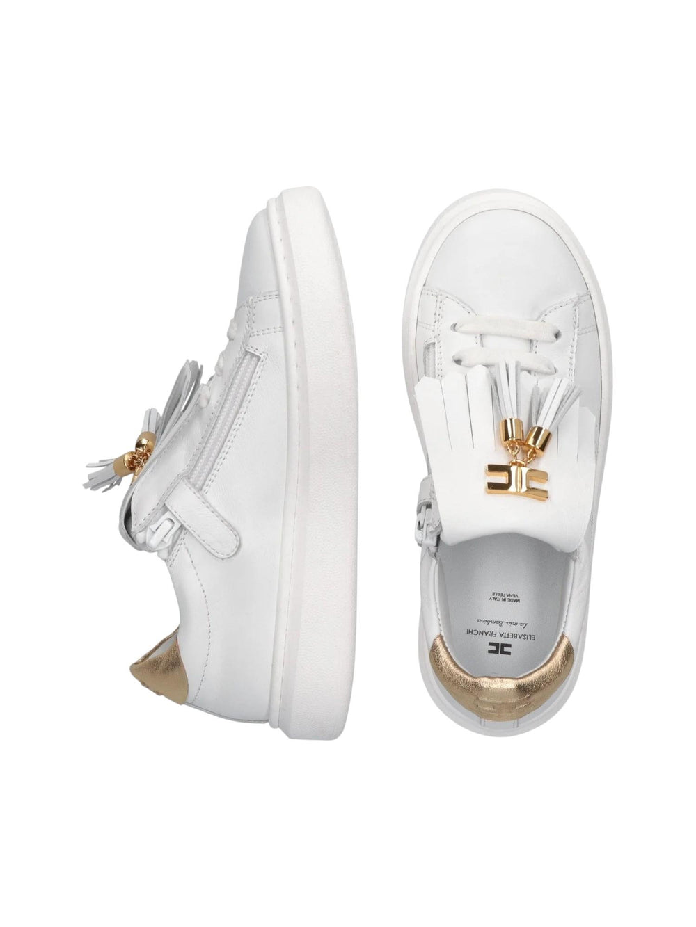 Sneakers bambina con dettaglio glitter nero e fiocchi in raso