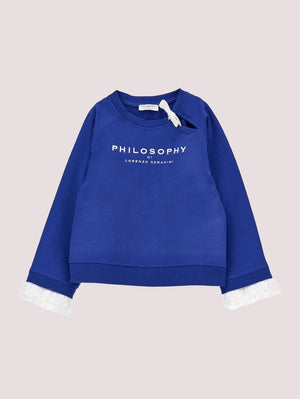 Felpa con fiocco I9G612 7031 /5601 PHILOSOPHY KIDS 