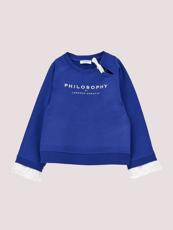 Felpa con fiocco I9G612 7031 /5601 PHILOSOPHY KIDS 