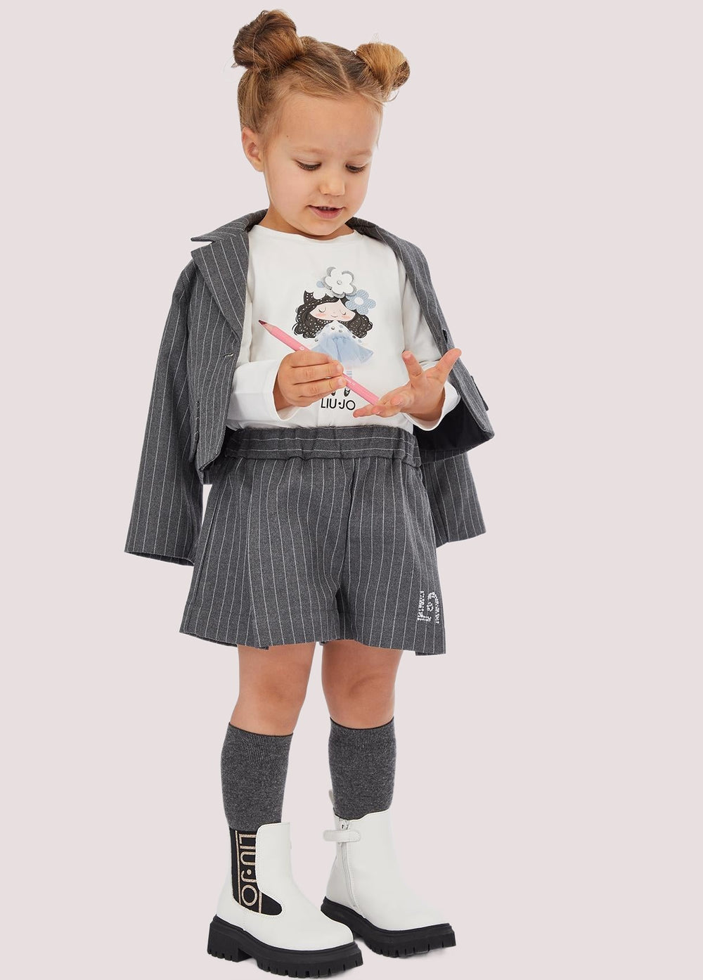 T-shirt in cotone con stampa KF5076 J0088 /T9091 LIU JO 