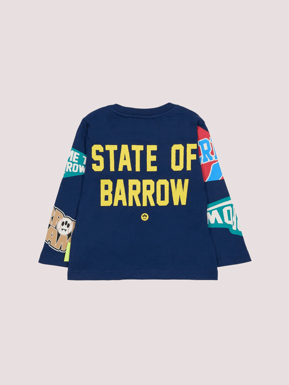 T-shirt blu per neonato con smiley F5BKUNTH215 /60 BARROW KIDS 