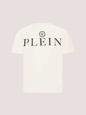 T-shirt con stampa e logo in metallo S6PHJBTH045 /2 PHILIPP PLEIN JUNIOR 