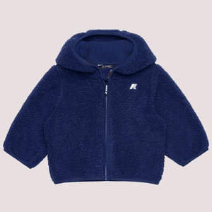 Ecopelliccia Janne blu per neonato con logo K41478W /B3L KWAY 