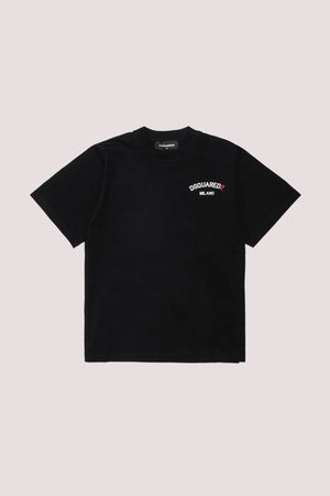 T-shirt girocollo con logo DQ3169 D0AAP /DQ900 DSQUARED2 JUNIOR 