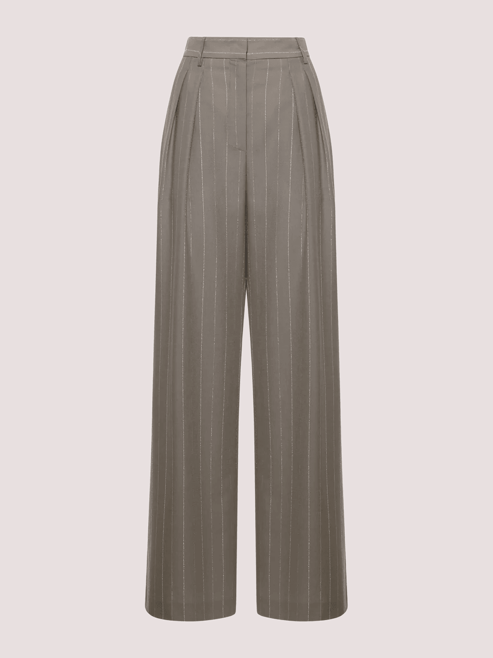 Pantaloni larghi in gessato con pinces e tasche a filetto A25CPPA01201 /V0703 SIMONA CORSELLINI 