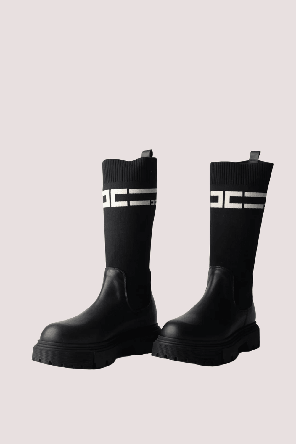 Stivaletti alti con gambale logato black F4A6 E0427 1316 /930 ELISABETTA FRANCHI La Mia Bambina 