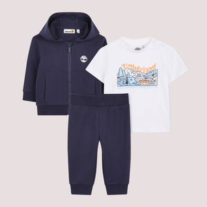 Completo cardigan con cappuccio + maglietta + pantaloni. T60884 /85T TIMBERLAND 