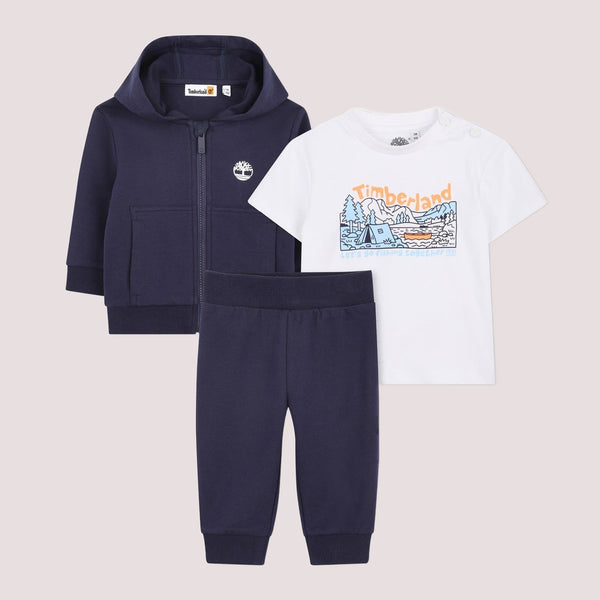 Completo cardigan con cappuccio + maglietta + pantaloni. T60884 /85T TIMBERLAND 