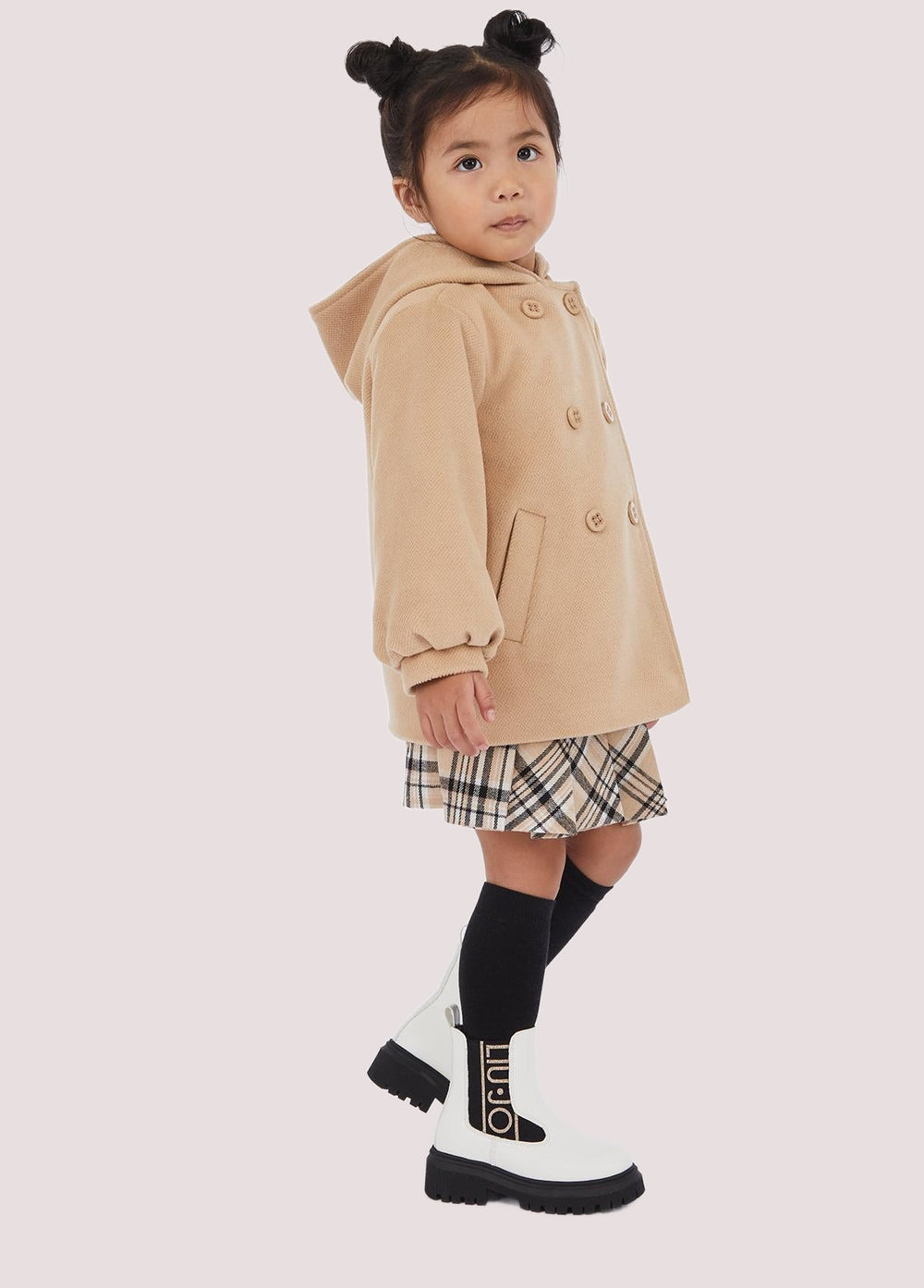 Cappotto doppiopetto con cappuccio KF5127 T096A /X0596 LIU JO 