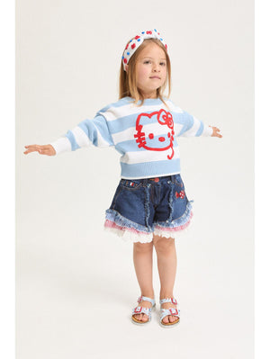 Maglia Hello Kitty Righe 19G606 7029 /5899 MONNALISA 
