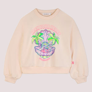 Felpa con stampa in paillettes U21916 /148 BILLIEBLUSH 