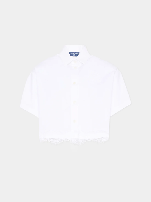 Camicia cropped a manica corta Z1G309 7116 /0099 ERMANNO SCERVINO KIDS 