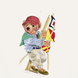 T-shirt in jersey di cotone con l'orso polo 320A12428 /002 POLO RALPH LAUREN 