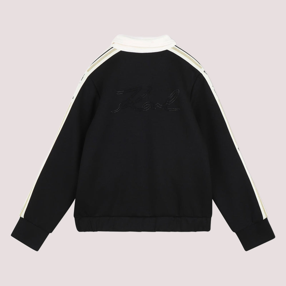 Cardigan con bande laterali Z31132 /09B KARL LAGERFELD 