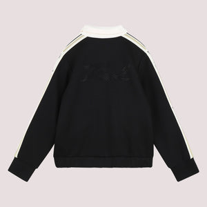 Cardigan con bande laterali Z31132 /09B KARL LAGERFELD 