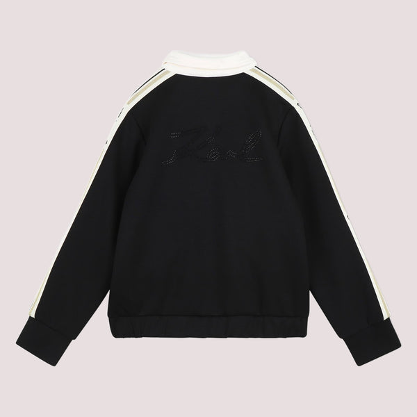 Cardigan con bande laterali Z31132 /09B KARL LAGERFELD 