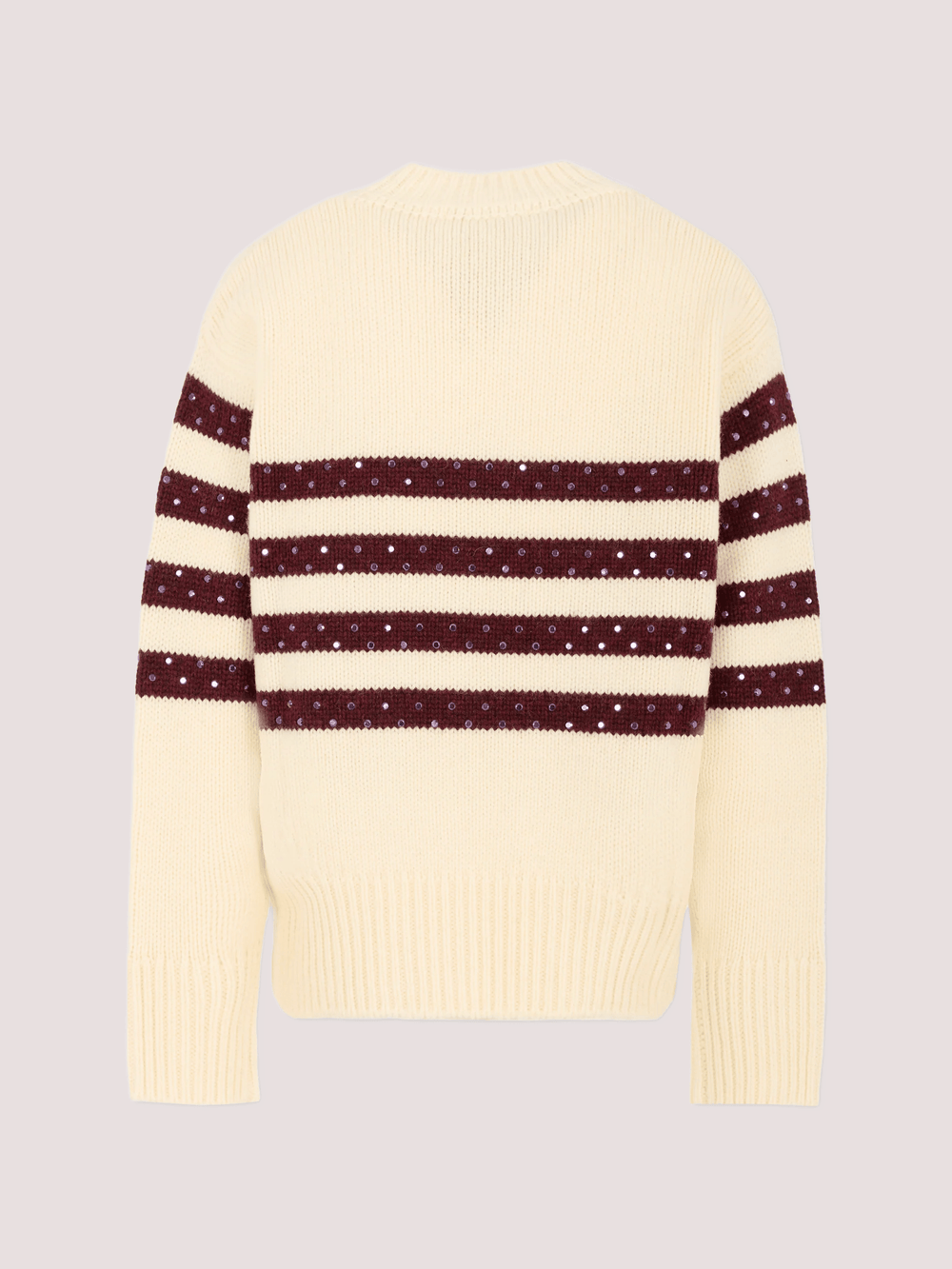 Maglione avorio per bambina con logo e borchie F5MSJGJP082 /013/19 MSGM KIDS 