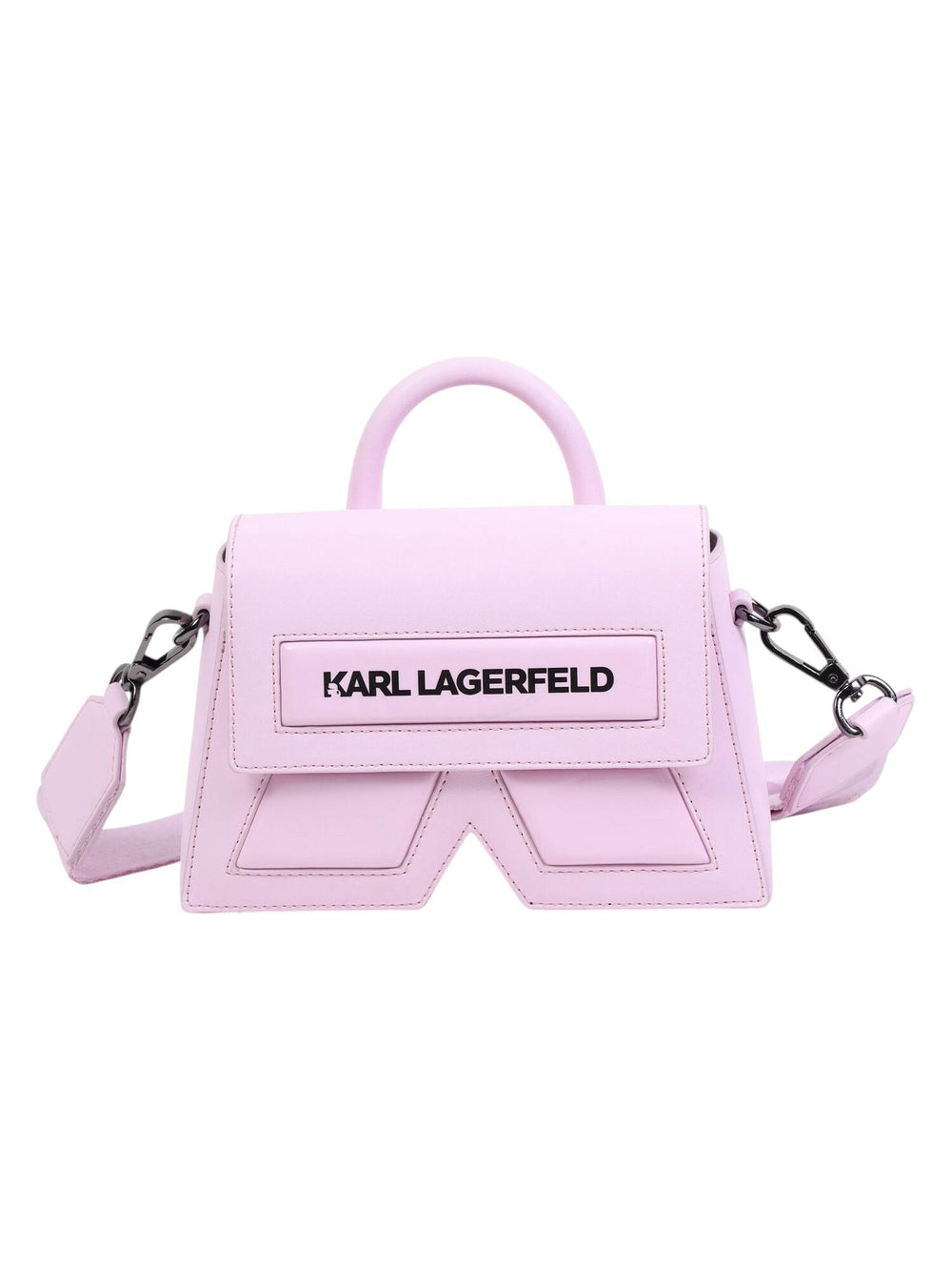 Borsa bambina rosa con tracolla logata  Modello Ikon K