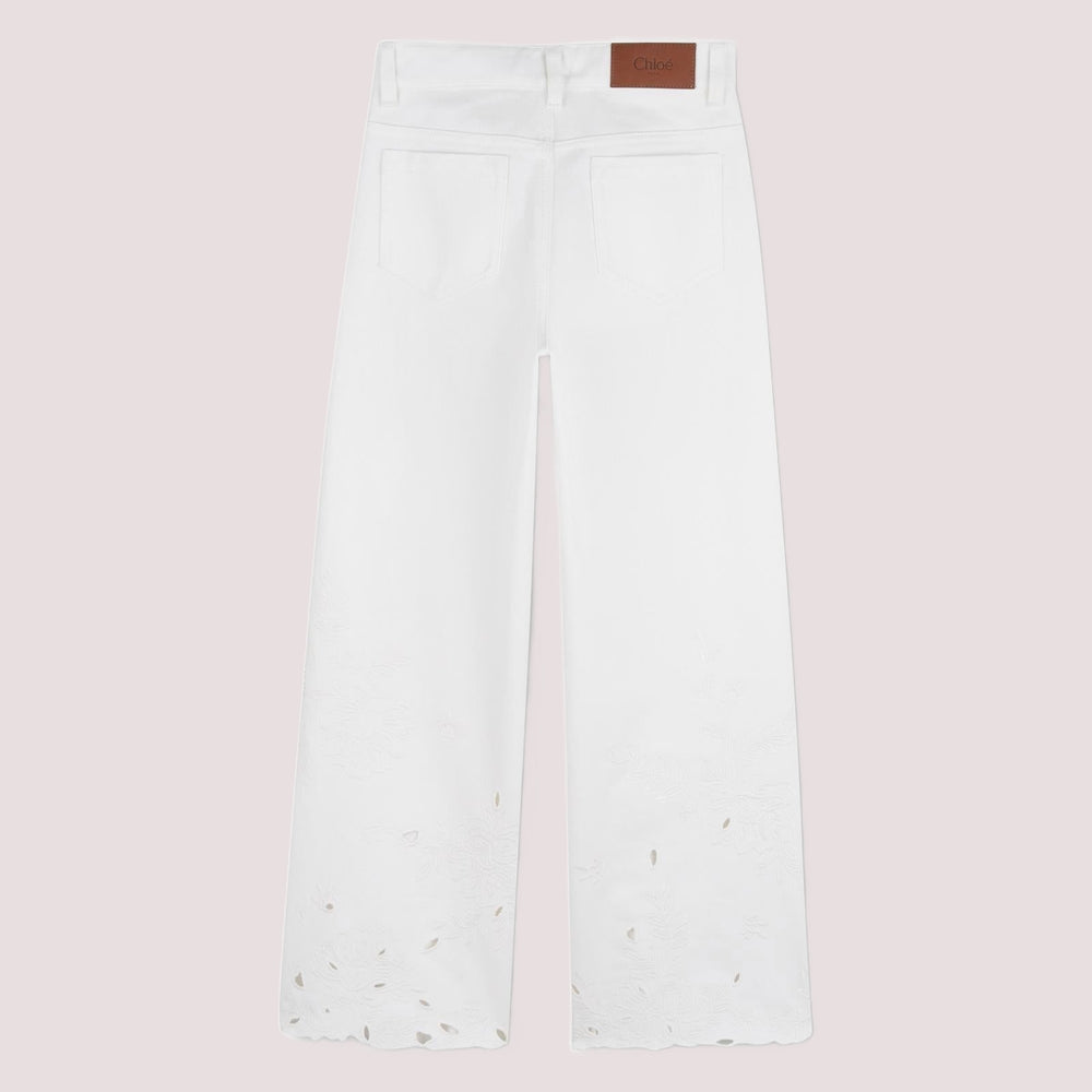 Pantalone con ricami floreale C20832 /117 CHLOE 