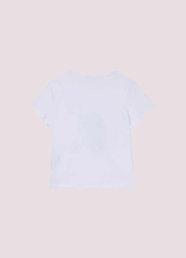 T-shirt con stampa e castoni GA6112 JS003 /L9042 LIU JO 