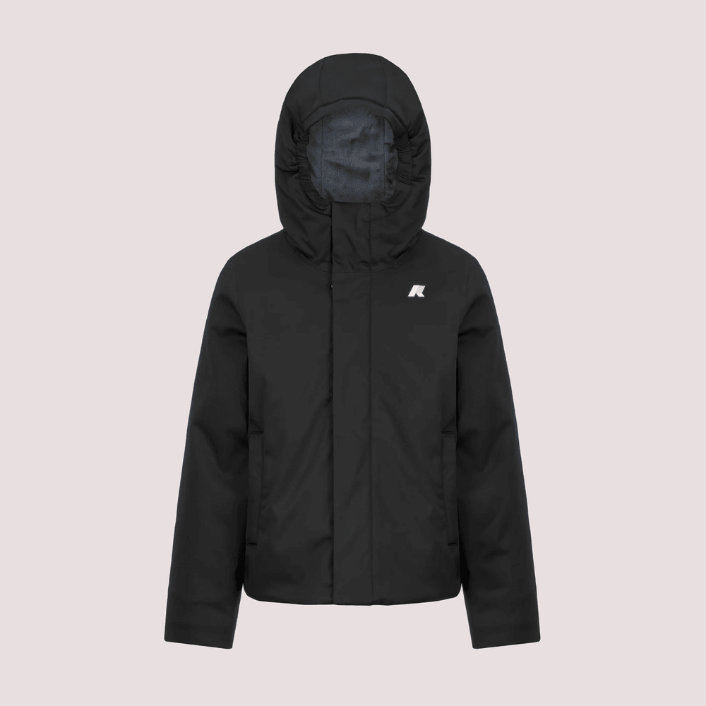 Giubbotto Jacko Twill Marmotta nero per bambino con logo K1128FW /AL8 KWAY 