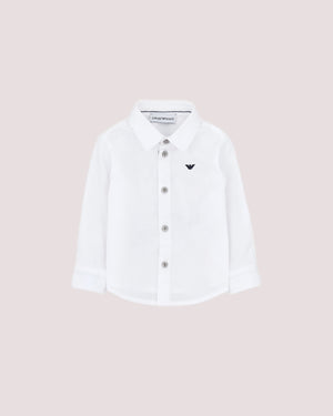 Camicia in cotone stretch con ricamo aquila 8NHC01 4NGDZ /100 EMPORIO ARMANI 