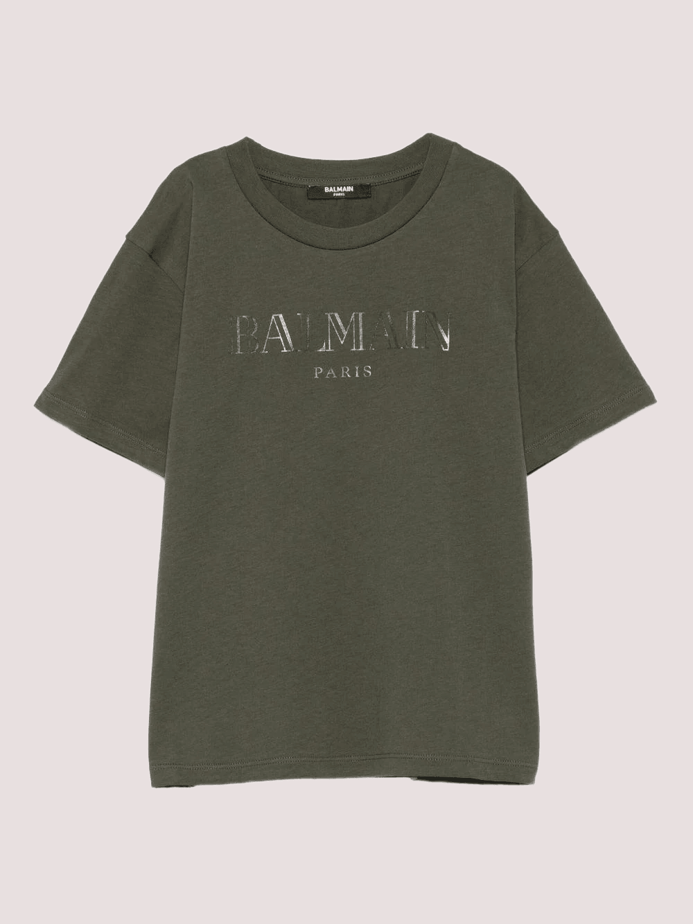 T-shirt per bambino Balmain Kids verde con logo BX8Q81 Z3186 /762 BALMAIN 