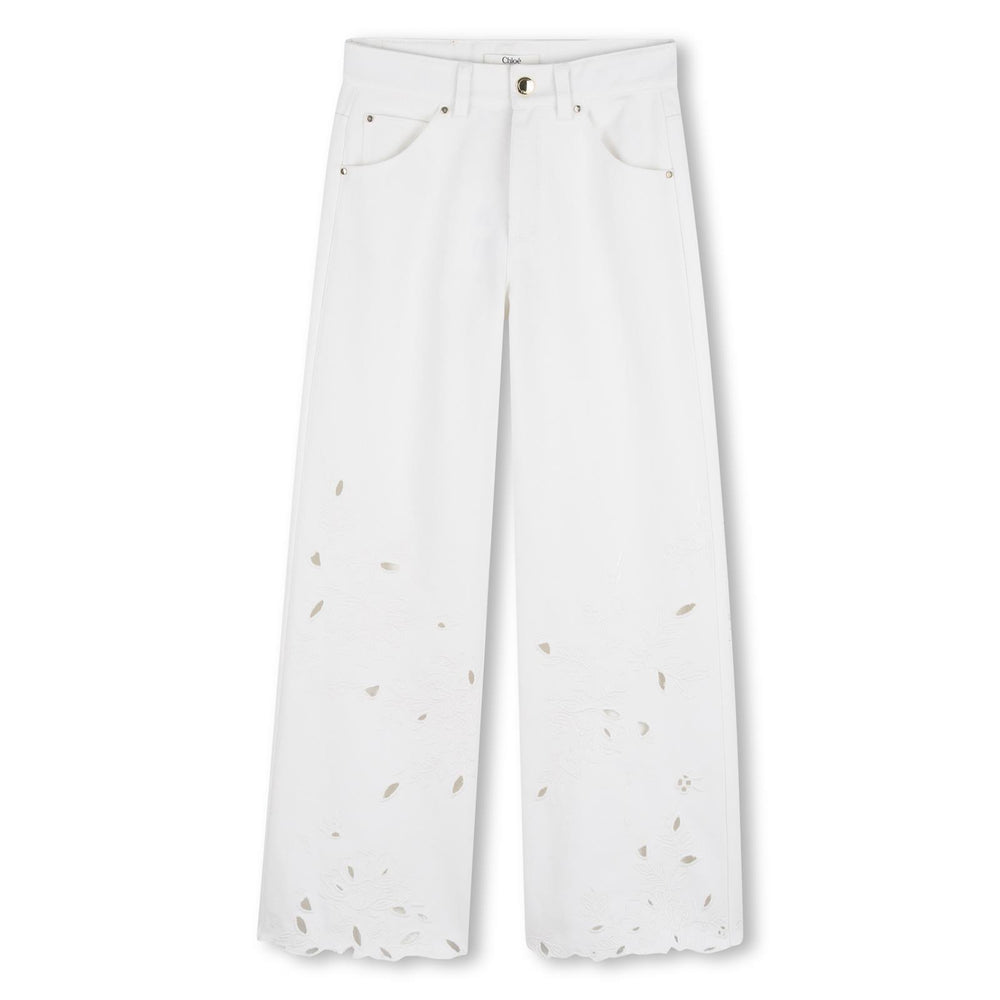 Pantalone con ricami floreale C20832 /117 CHLOE 