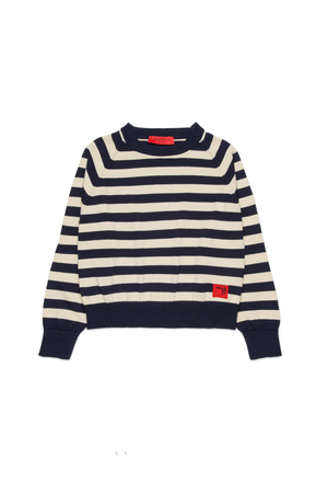 Pullover girocollo a righe con logo MX0295 MX00Y /MX854 MAX&CO KID 
