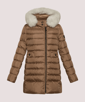 Piumino con cappuccio bordato di pelliccia PKK215301181967 /894 PEUTEREY 