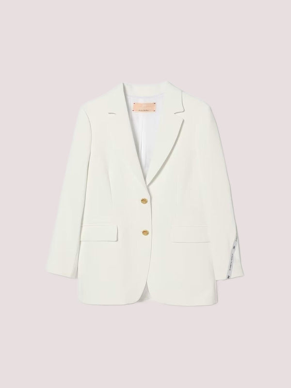 Giacca in crepe con nastro logato su una manica EFGC074 GA022 /0195 ELISABETTA FRANCHI La Mia Bambina 