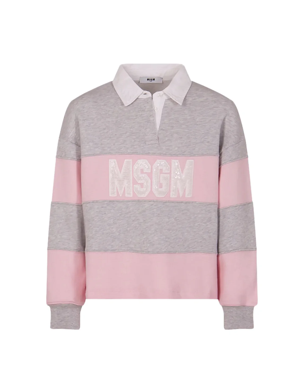 Polo a righe a manica lunga S6MSJGSW027 /MS076 MSGM KIDS 