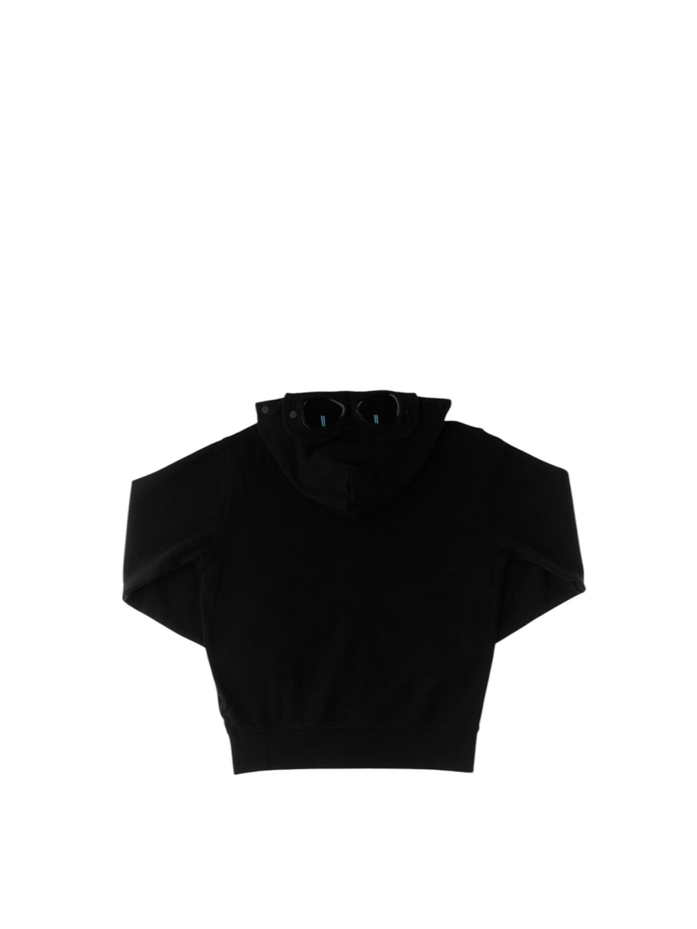 Felpa bambino nera in cotone con cappuccio e zip