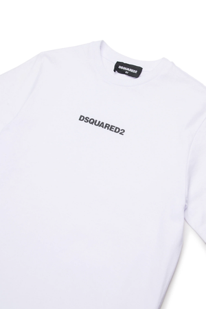 T-shirt con logo effetto gommato DQ2823 D004G /DQ100 DSQUARED2 JUNIOR 