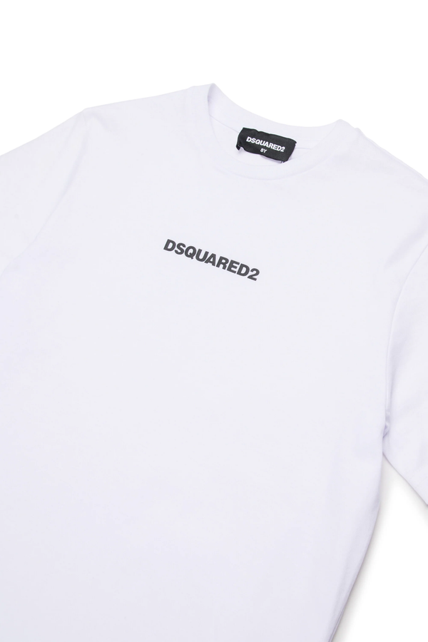 T-shirt con logo effetto gommato DQ2823 D004G /DQ100 DSQUARED2 JUNIOR 